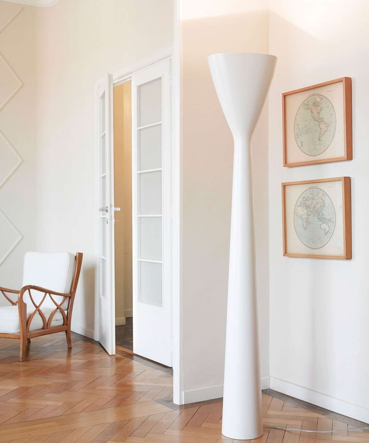 D38L Carrara LED Foor lamp white Luceplan