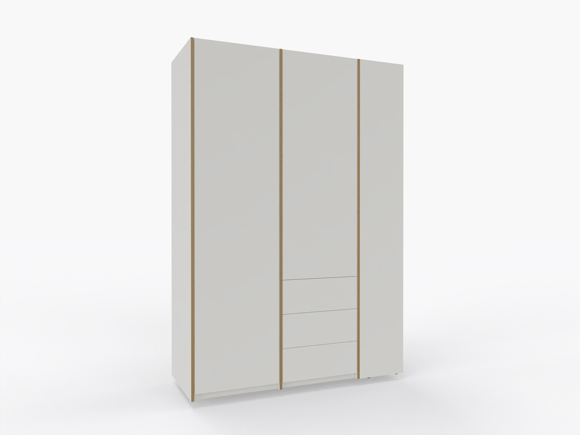 MODULAR PLUS wardrobe combination with add-on shelf on the right and 3 drawers Müller Möbelwerkstätten