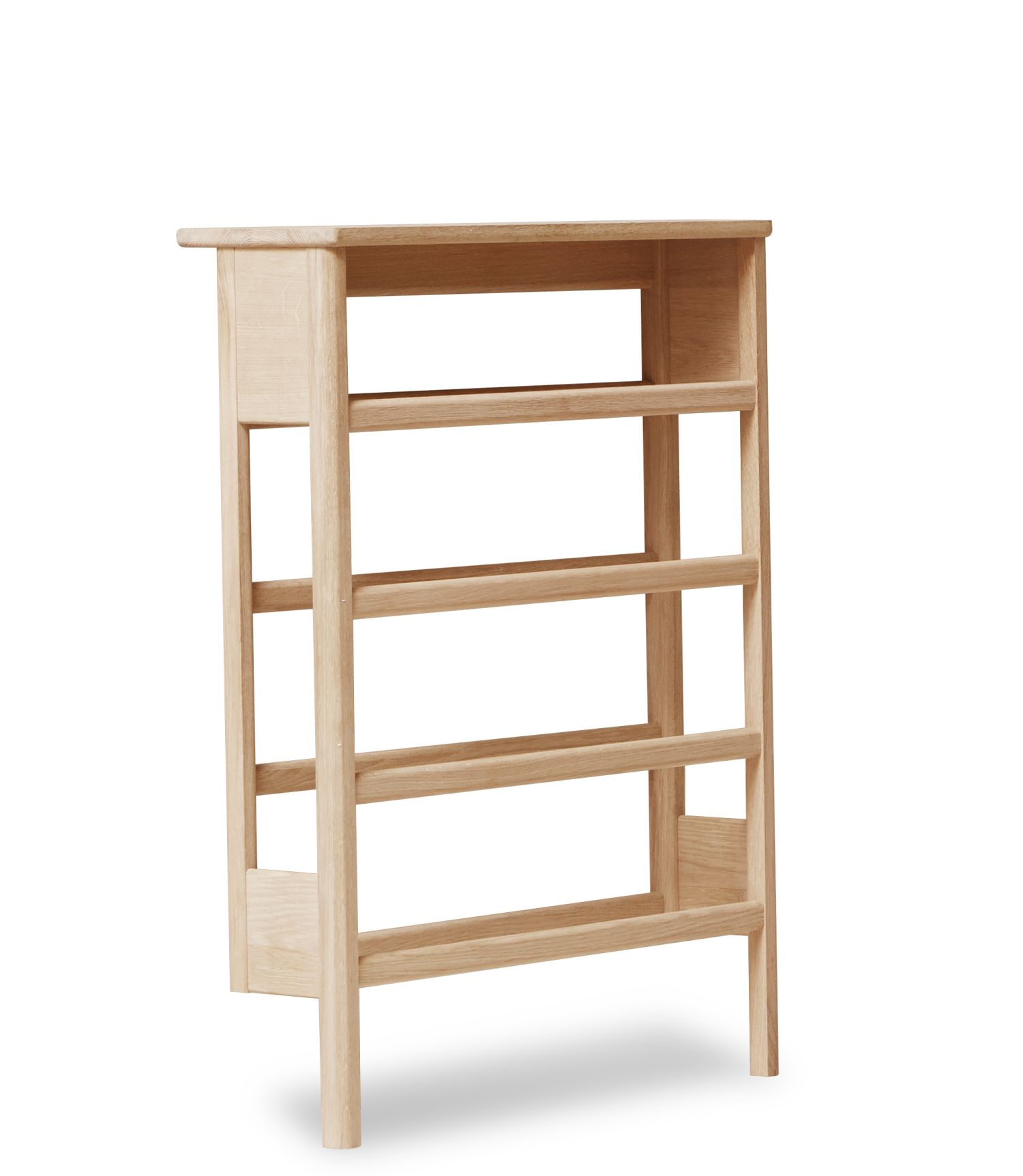 A Line shoe rack 72 oak white oiled Form & Refine