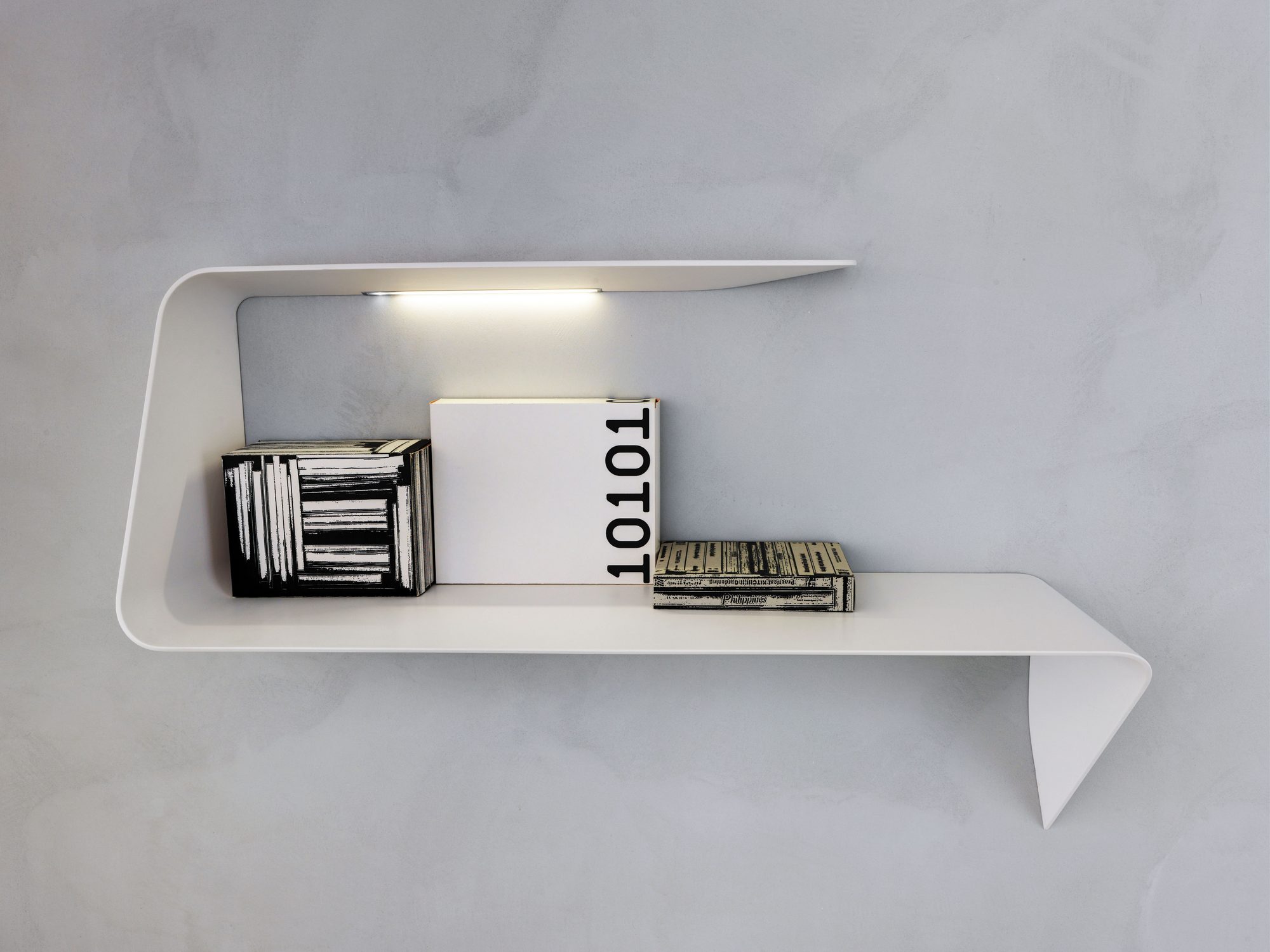 Mamba rack / wall bureau with LED MDF Italia