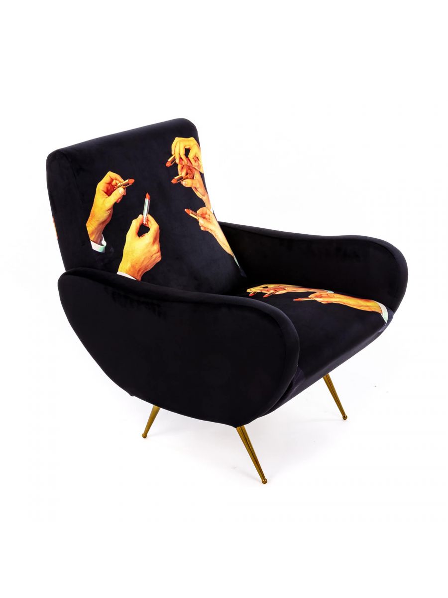 Toiletpaper armchair Lipsticks black Seletti Toiletpaper armchair Lipsticks black Seletti