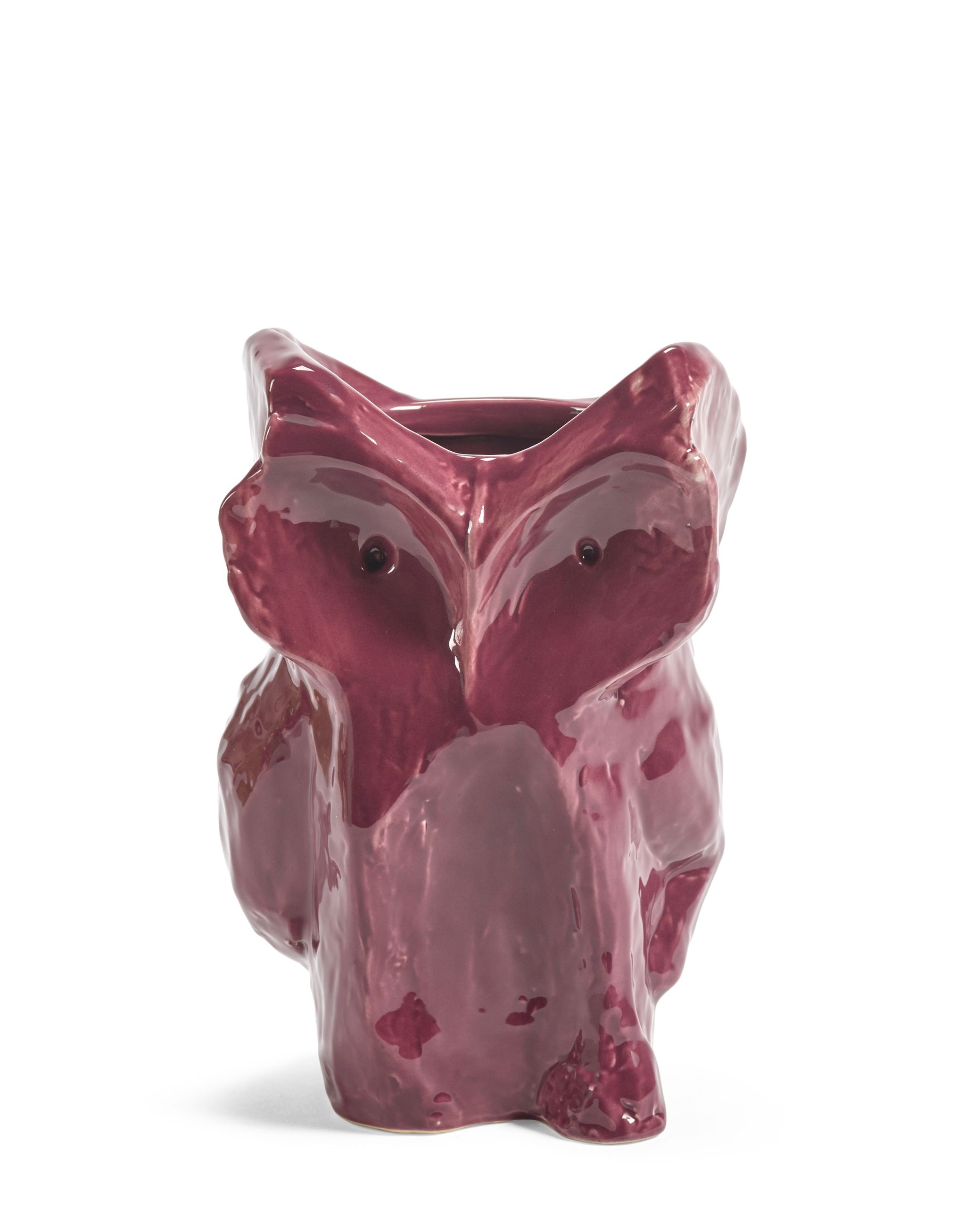 Owl Vase S Serax Aubgergine