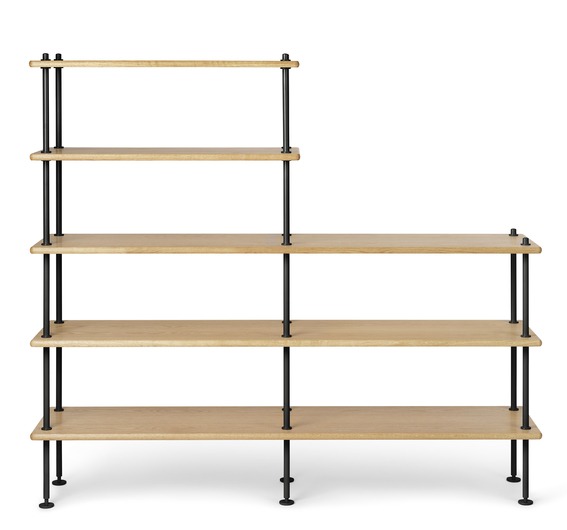 BM0253-2 Borge Mogensen Regal aus Eiche von Carl Hansen & Søn, Ansicht von vorne.
