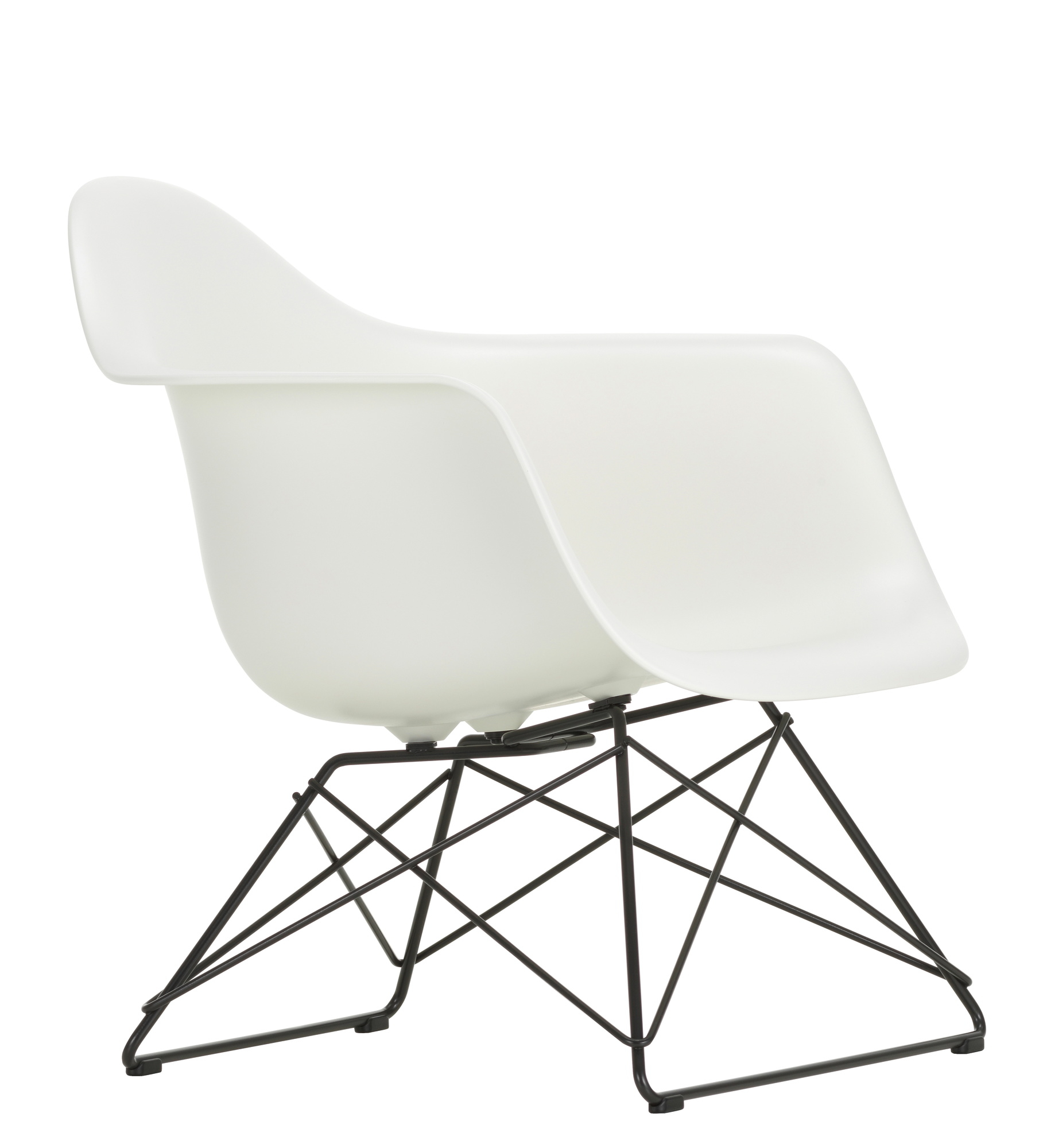 Eames Plastic Arm Chair RAR Rocking Chair Vitra Maple dark-Black-White