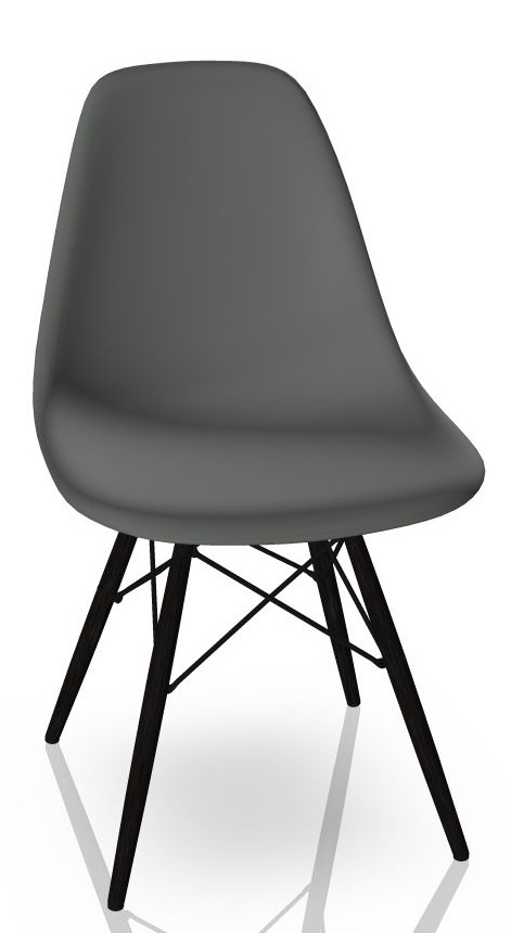 Eames Plastic Side Chair DSW Chair Vitra Maple black - Granite grey