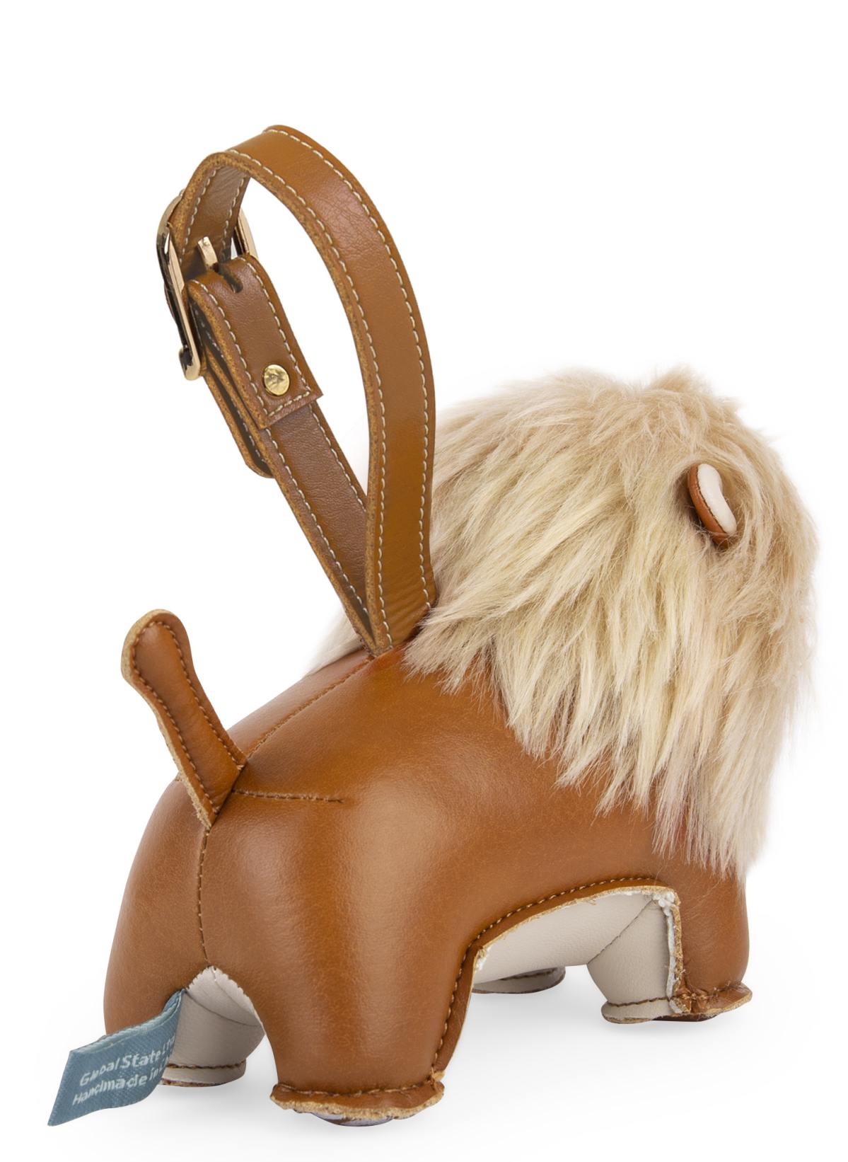 Bag Charm Bag Pendant Lion Lino Puno Tan / Wheat Züny 