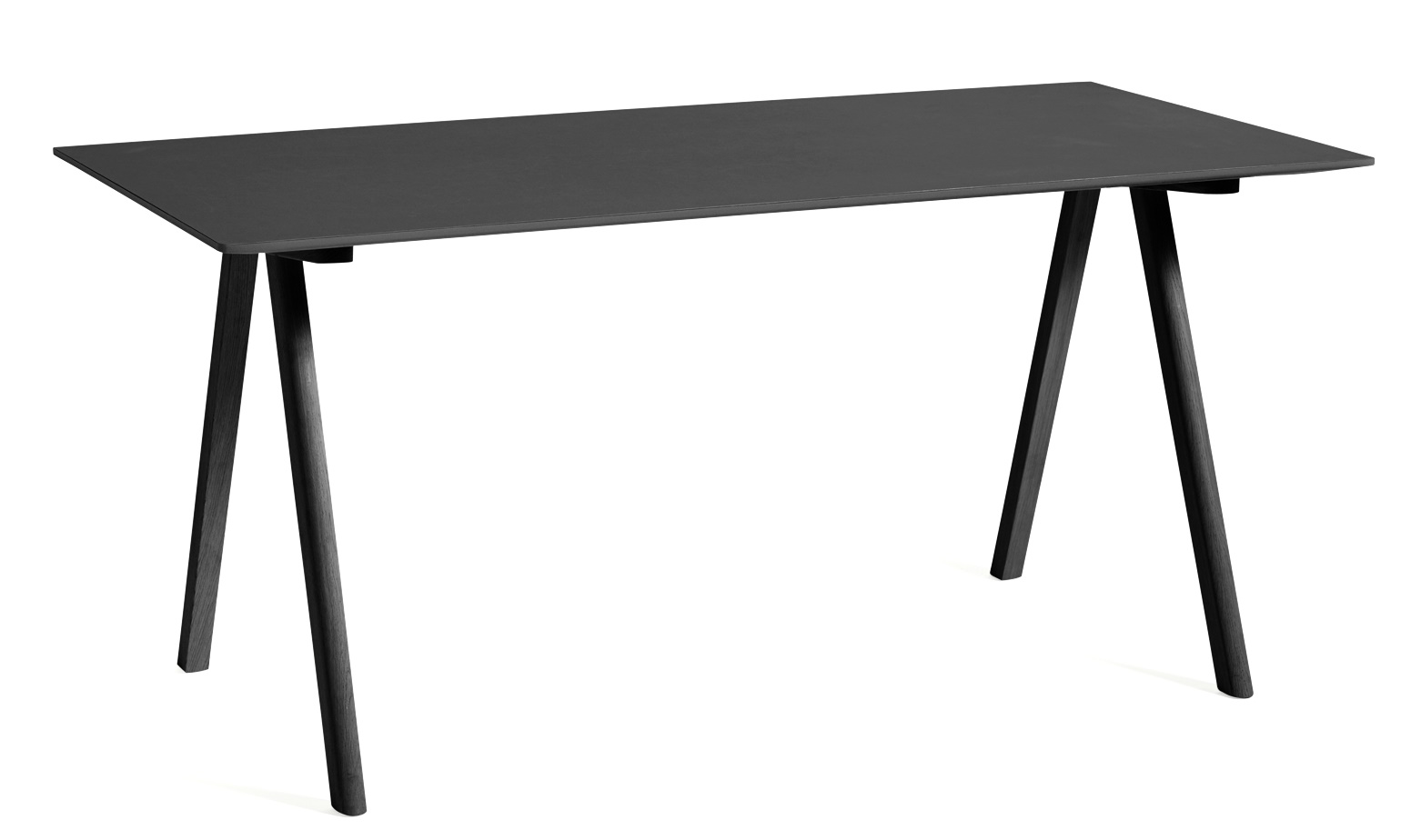 Copenhague Desk Table CPH 10 Hay Oak water-based lacquer / top linoleum grey MDF edge