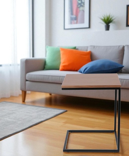 Flat Side table open Black / Natural oak Jan Kurtz SINGLE PIECES