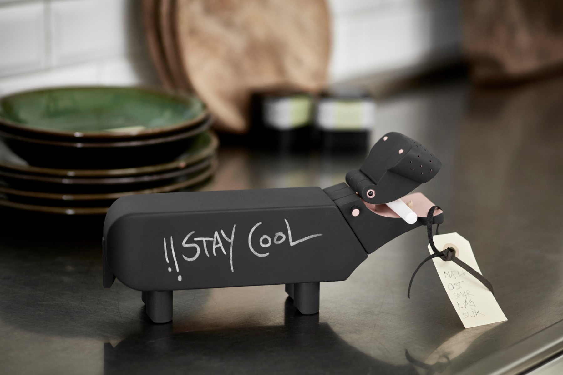 Hippo wooden figurine black Kay Bojesen