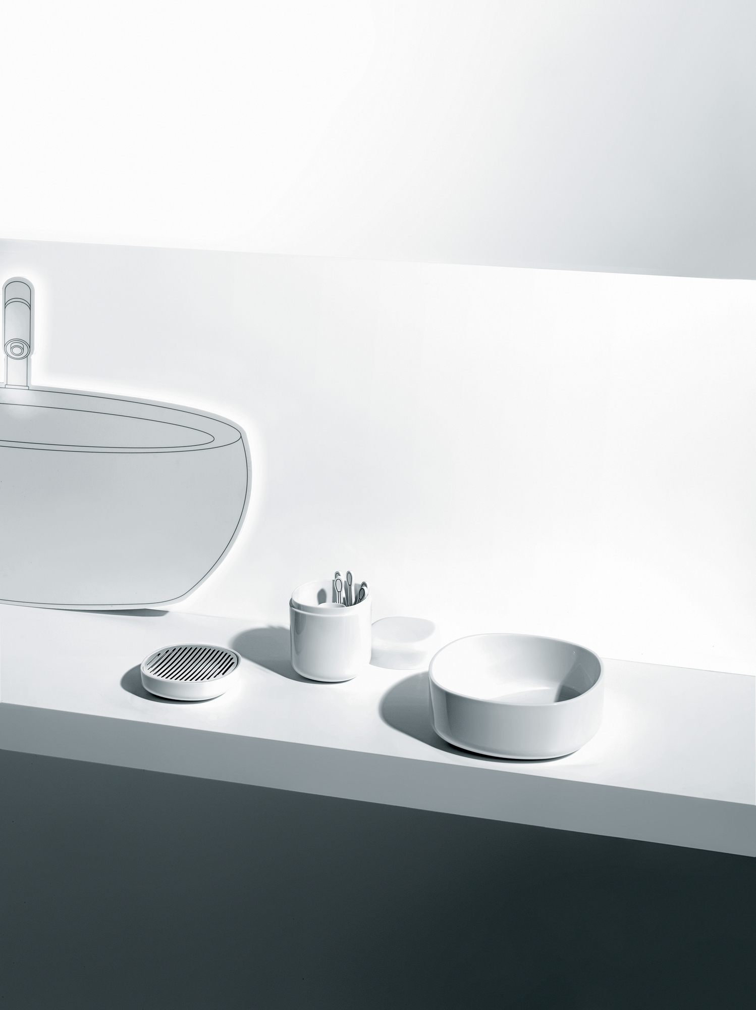 Birillo Soap dish PL04 W Alessi