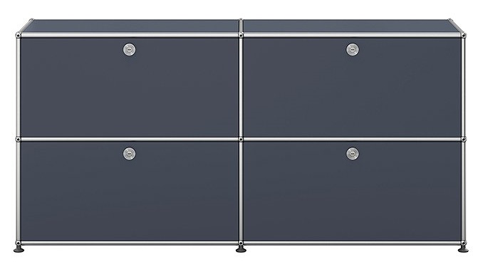 USM Haller Sideboard mit 4 Klapptüren – QUICK SHIP -anthrazitgrau