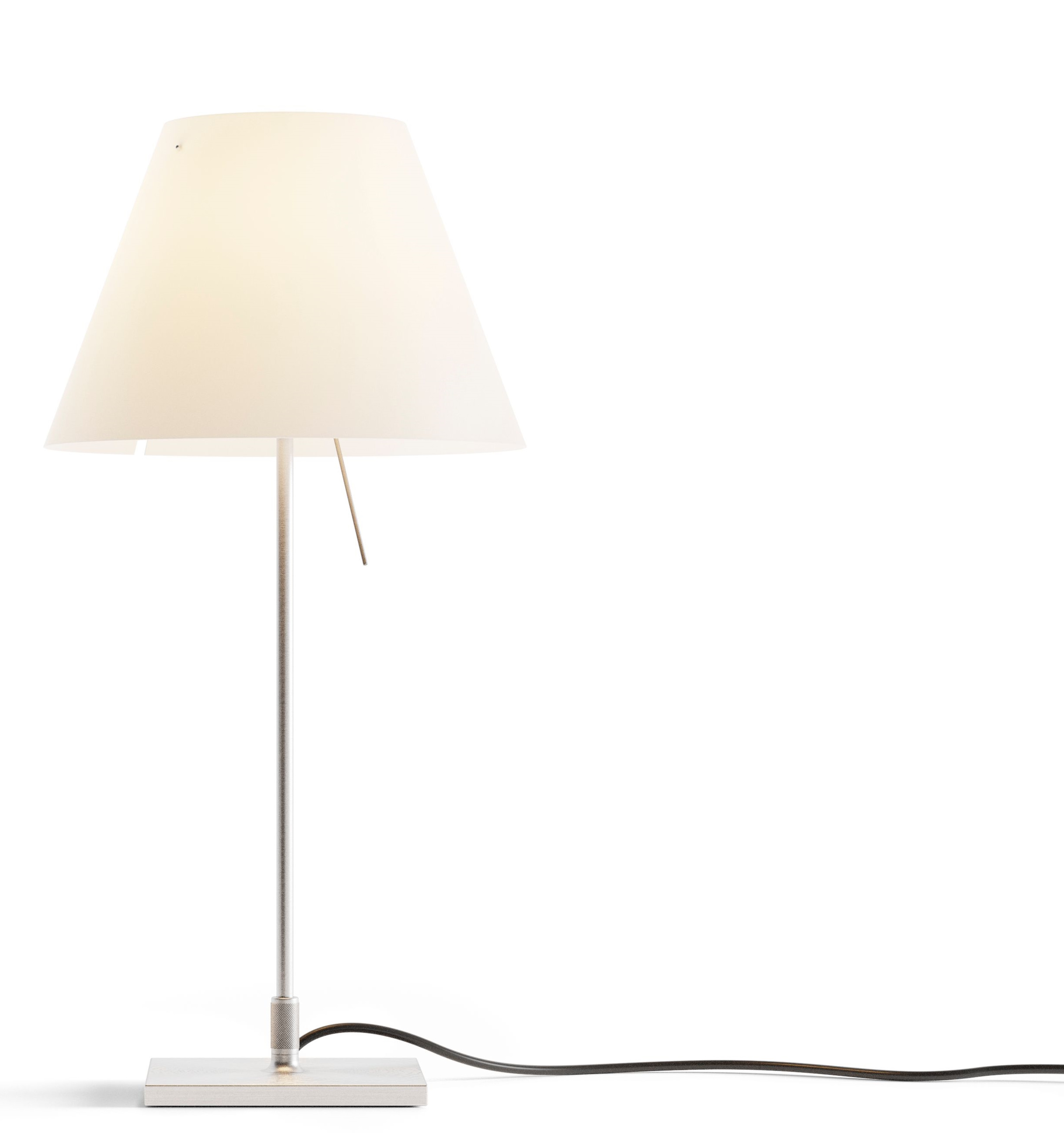 Costanzina table lamp aluminium / white Luceplan LIMITED EDITION