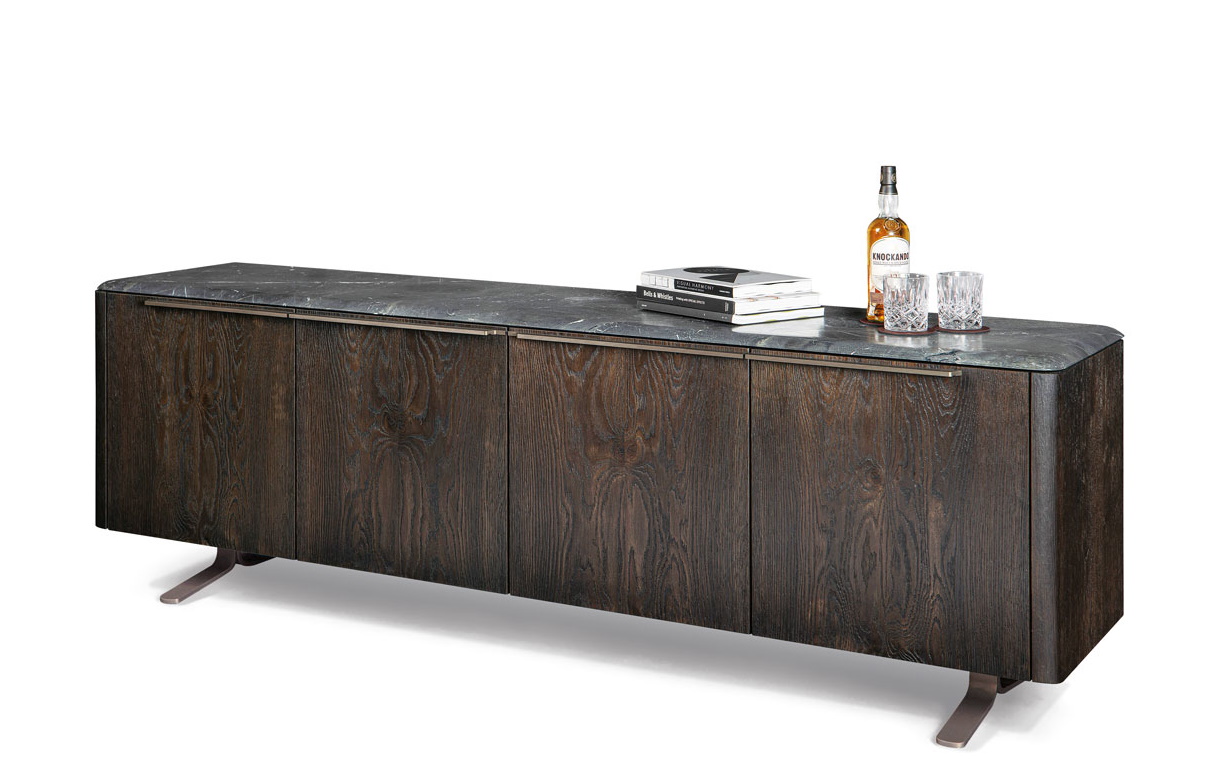 BC 11 Basket Sideboard 4 doors anthracite - Infinity, frame copper glaze Janua