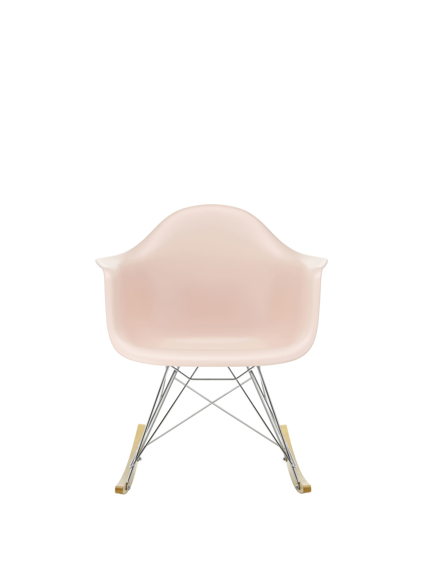 Eames Plastic Arm Chair RAR Rocking Chair Vitra Maple dark-Black-White