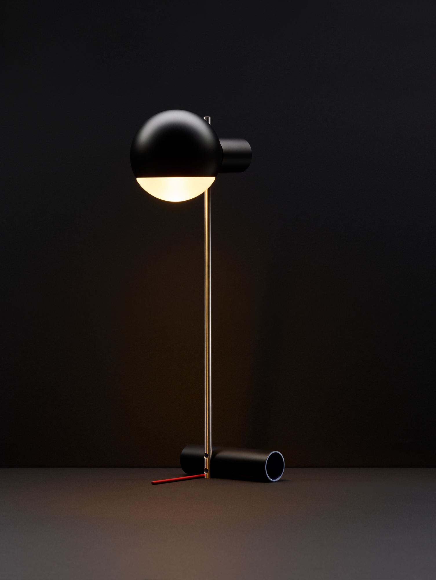 L25 Tafellampje LED Table Lamp Reedition Tecta Shiny Black