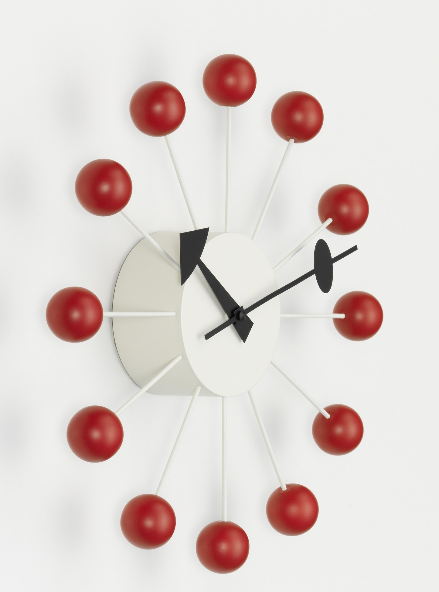 Ball Clock Wall Clock - red Vitra