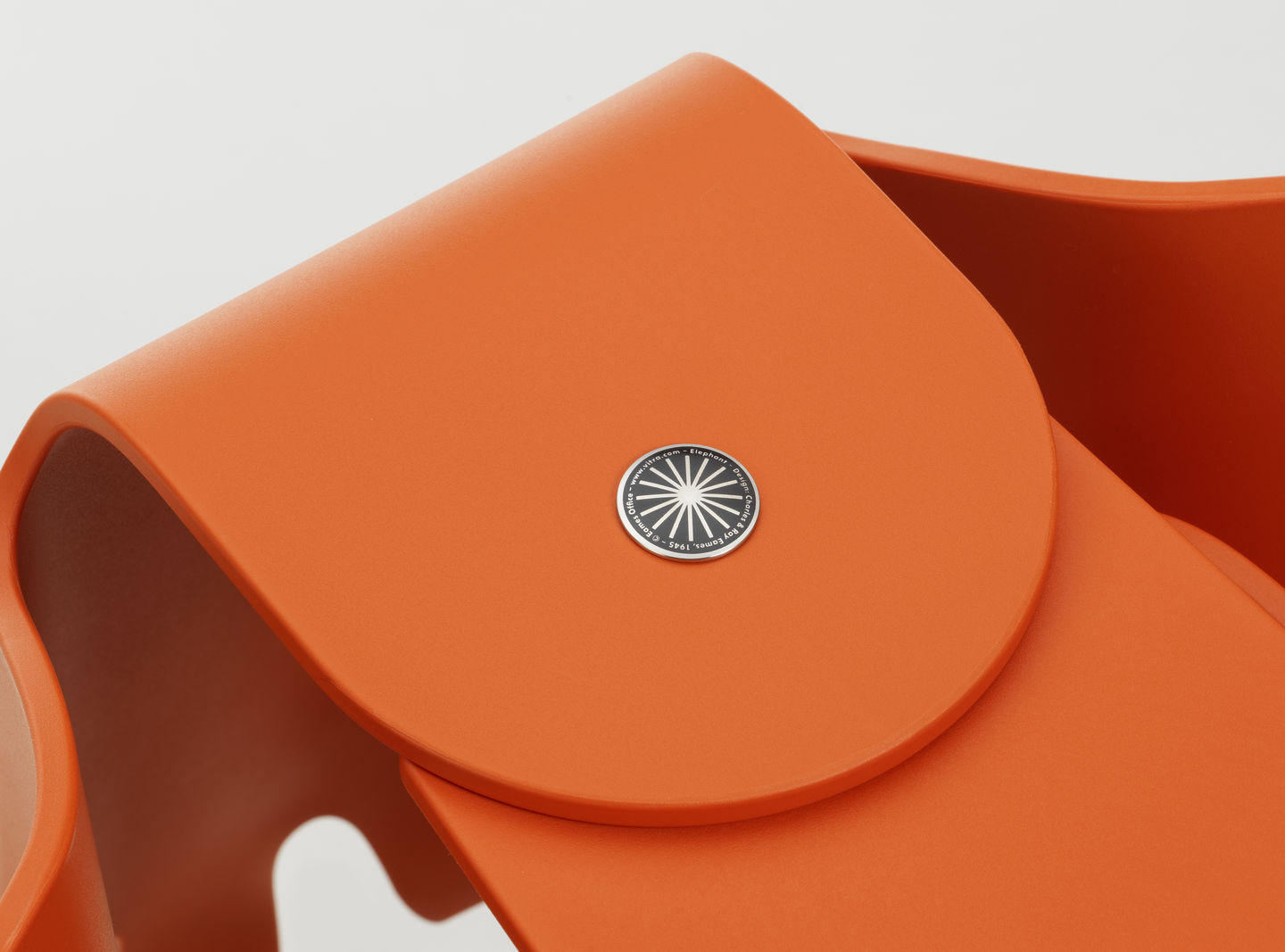Eames Elephant Stool RE Vitra Red Orange