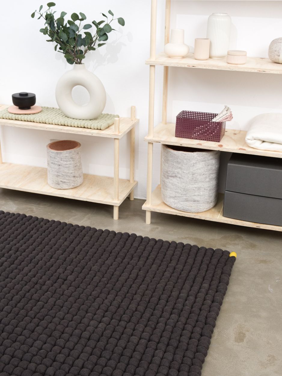 Big One Rectangular Felt carpet 140 x 200 cm myfelt Anthracite