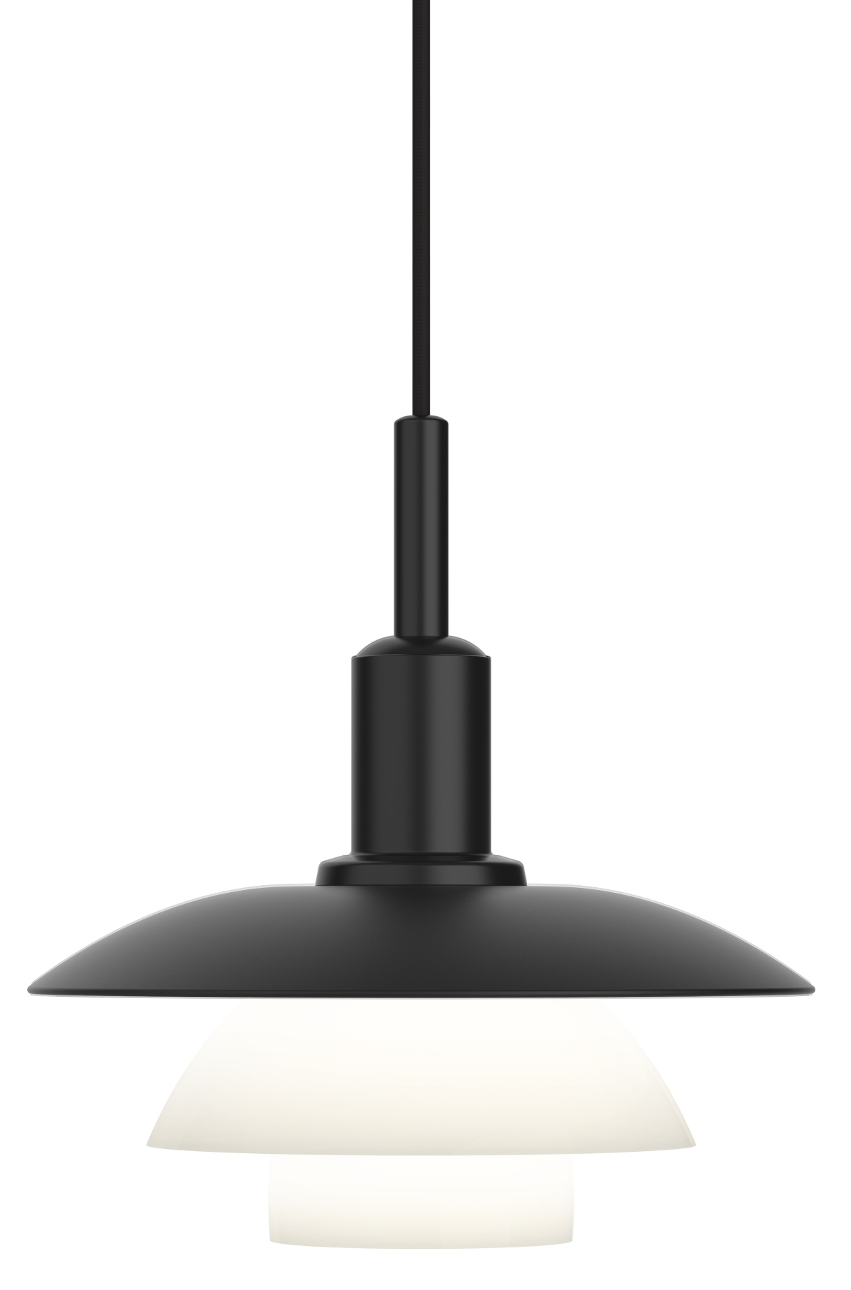 PH 3/3 Pendant light Pendant lamp Louis Poulsen Black -Glass SINGLE PIECES
