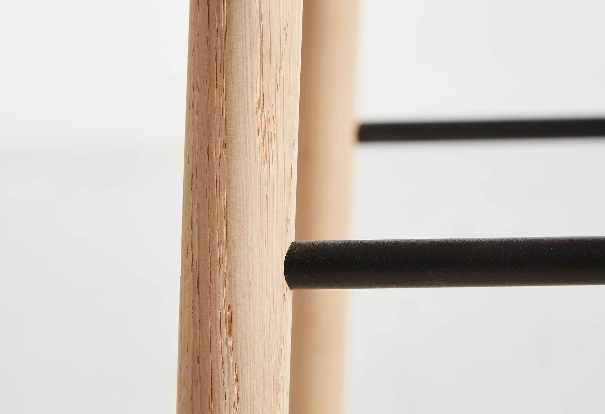 Mono Bar Stool Oak pigmented white Woud SINGLE PIECES