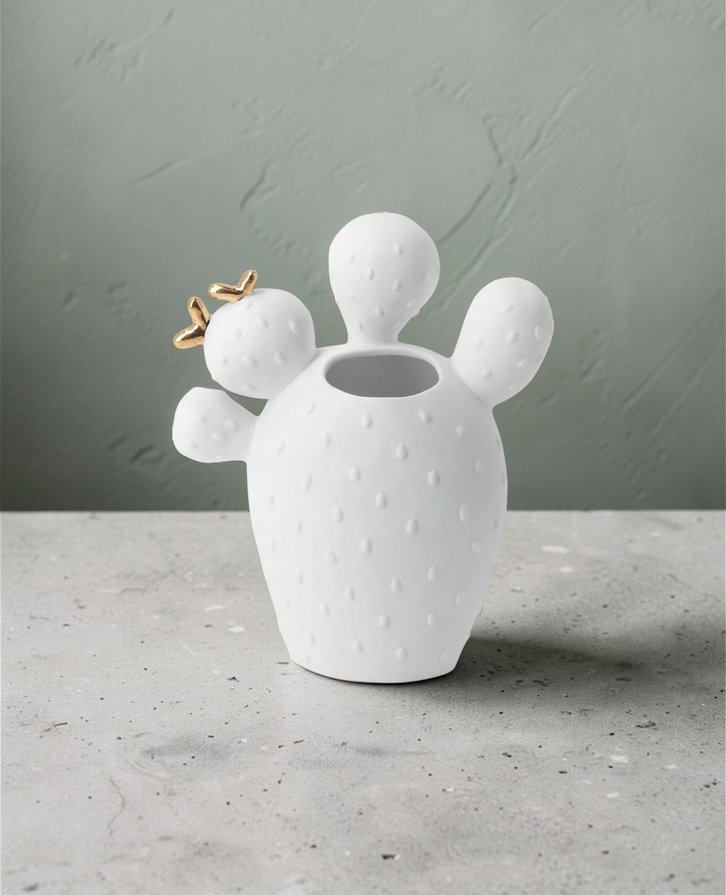 Cactus vase prickly pear wheels