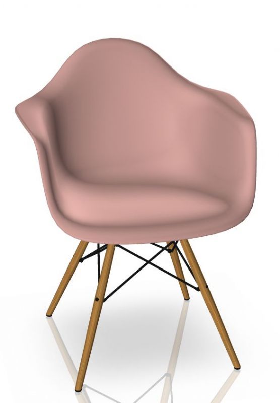 Eames Plastic Arm Chair DAW Chair Vitra Ash Tender pink