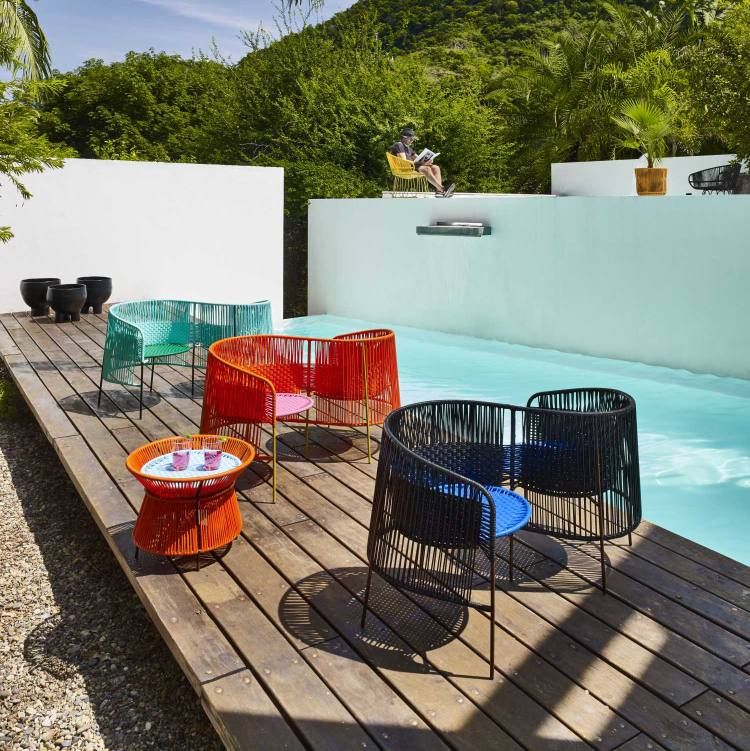 Caribe Low Side Table low outdoor ames