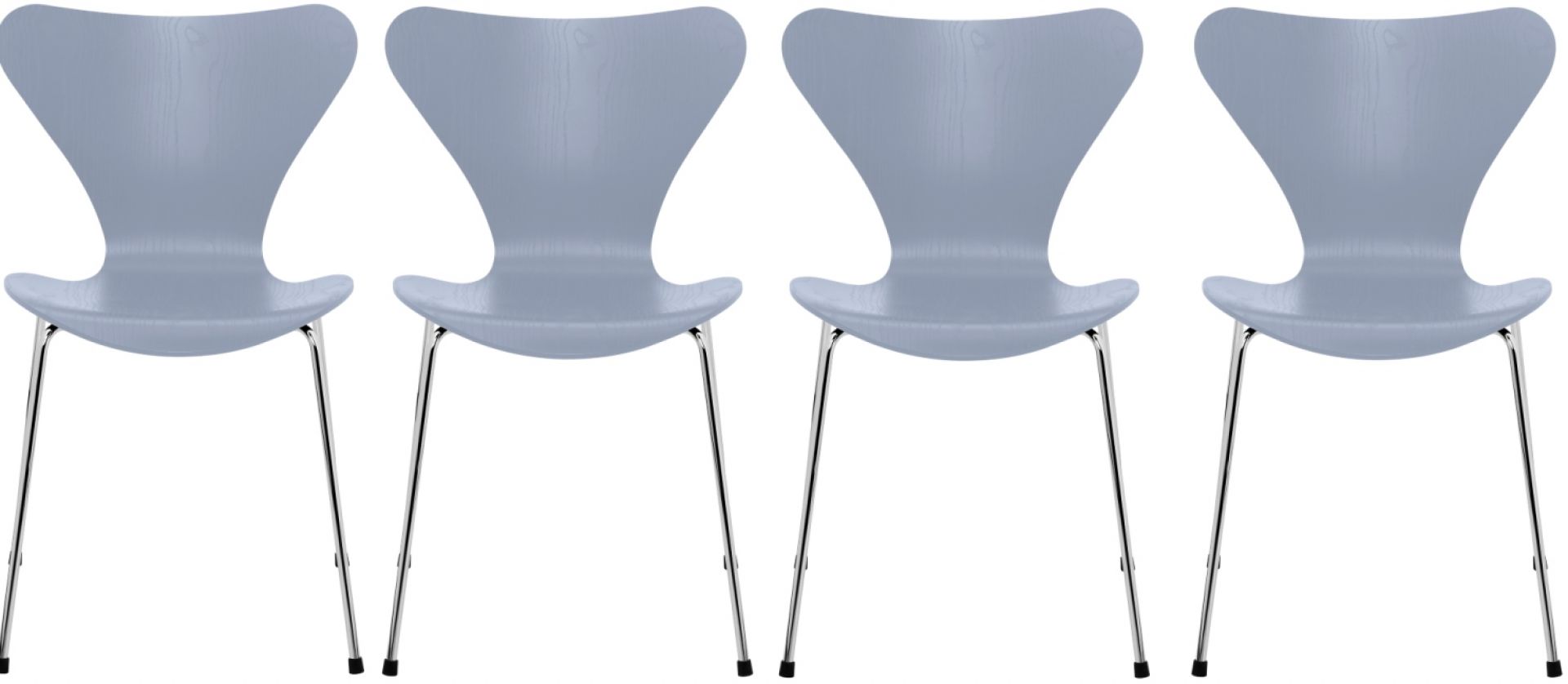Seven / Series Chair 3107 Ash Set of 4 Fritz Hansen Lavender blue