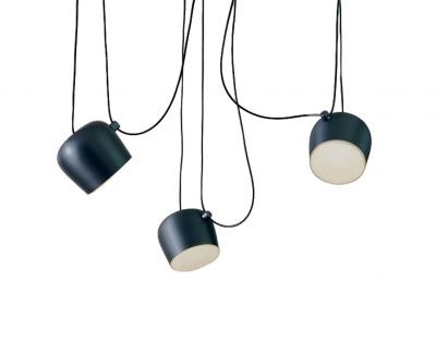 Aim Small 3-er Set Pendant light Steel blue anodized Flos SINGLE PIECES