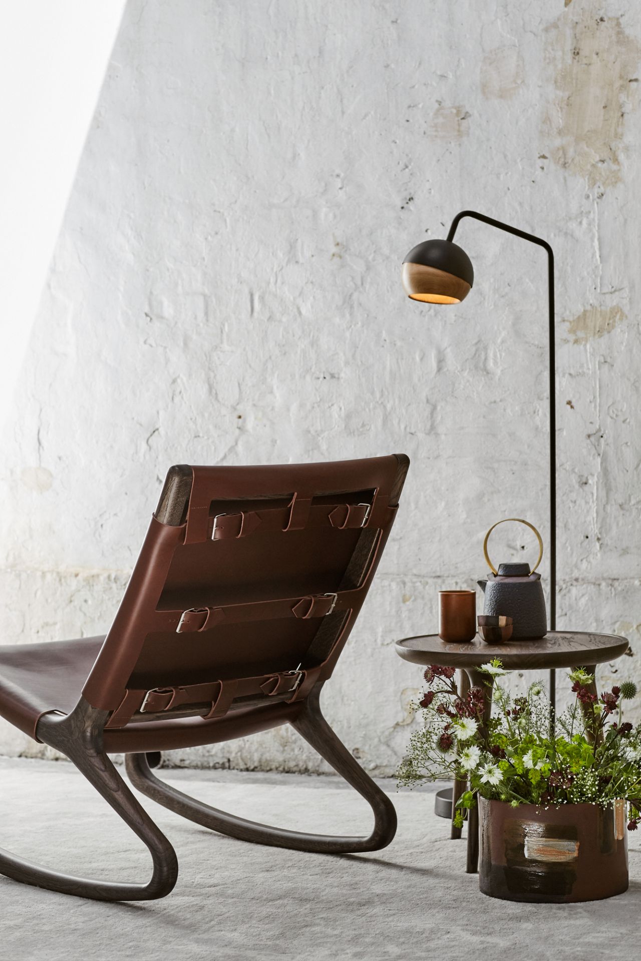 Rocker Rocking Chair Harness Leather Mater