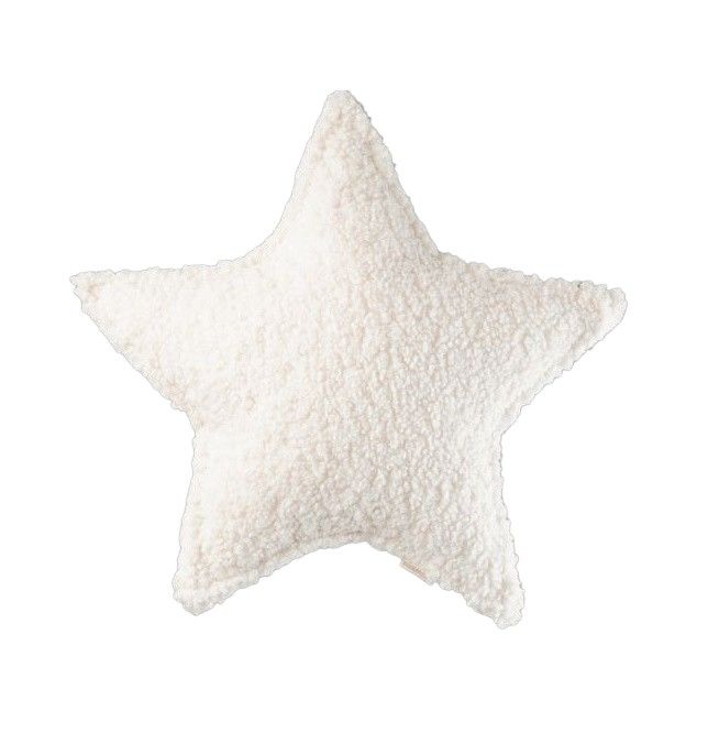 Children's star cushion Wigiwama cream white