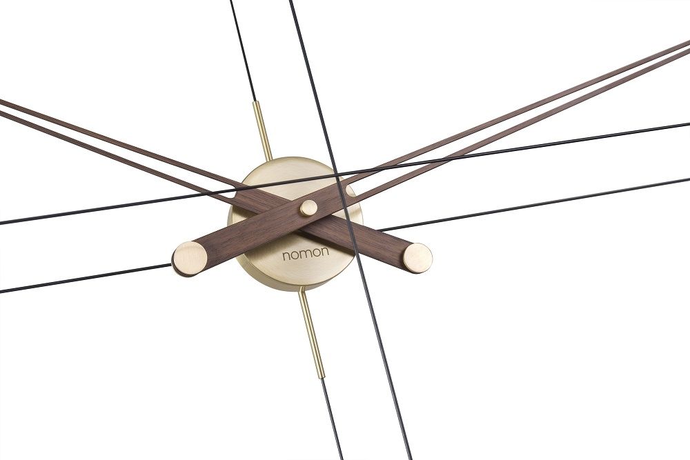 Delmori Wall Clock nomon Black/Walnut