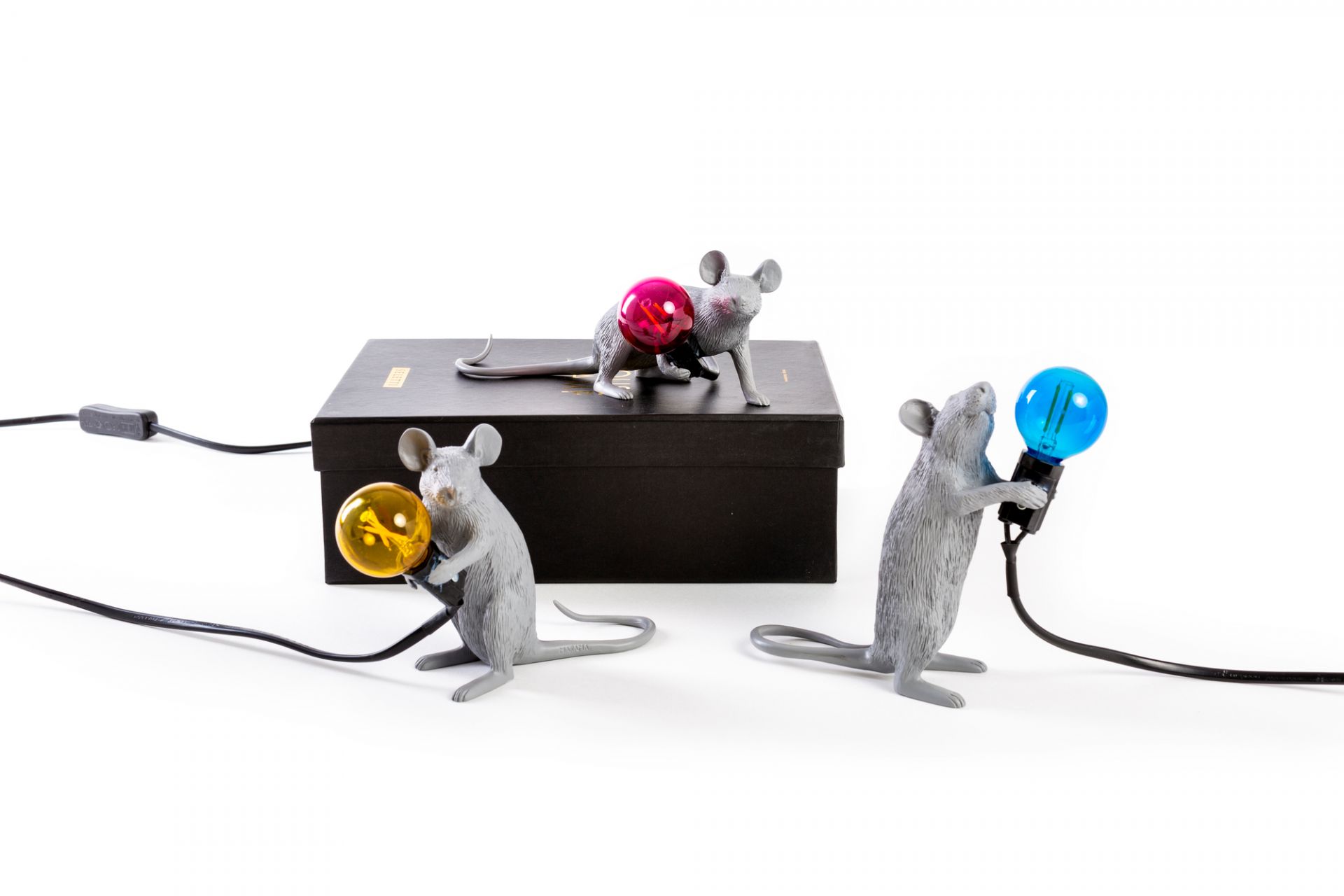 Mouse Lamp table lamp grey Seletti SINGLE PIECES