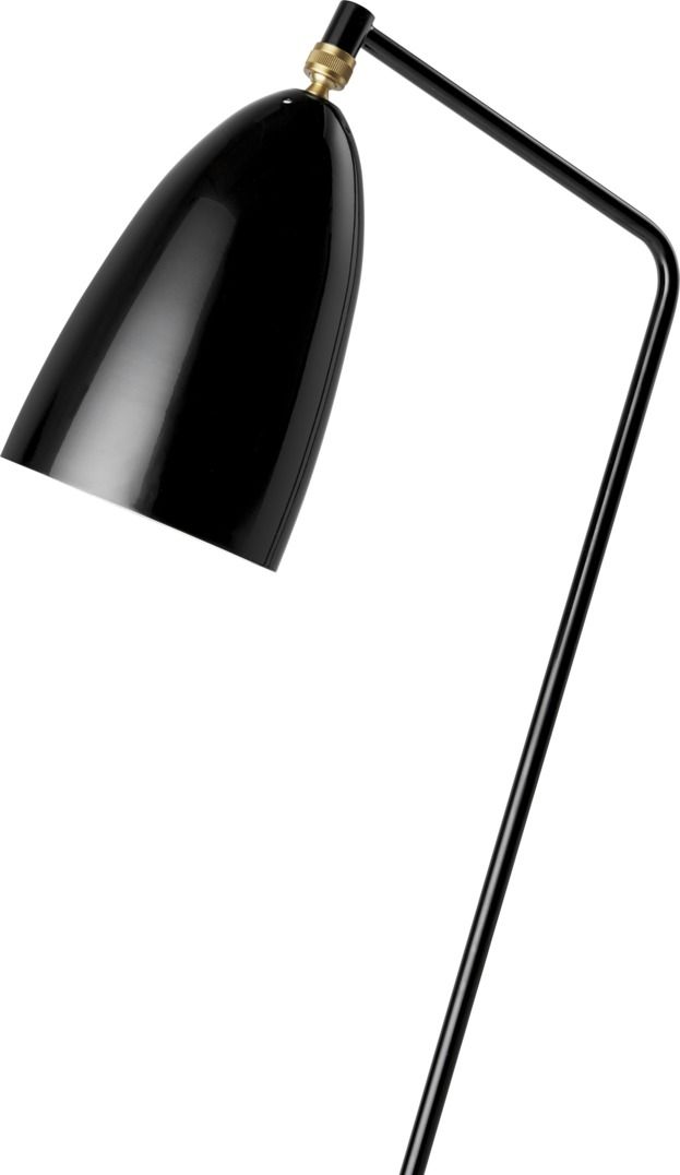Gräshoppa / Grashoppa Floor light black glossy Gubi