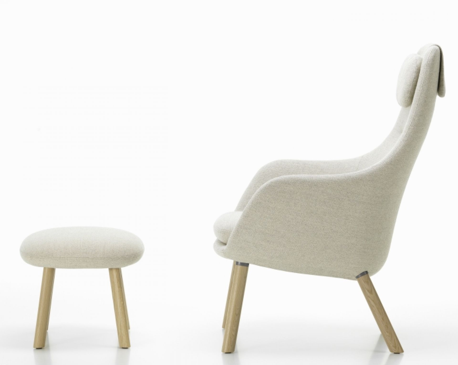 Hal Lounge Chair Armchair + Ottoman Vitra Hal Lounge Chair Armchair + Ottoman Vitra