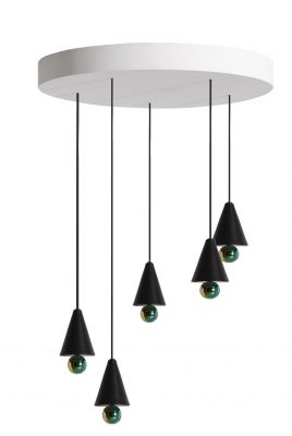 Cherry Pendant light Pendant Light Set of 5 Round Plate Petite Friture