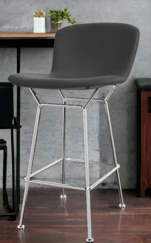 Bertoia Bar Stool core leather Knoll International