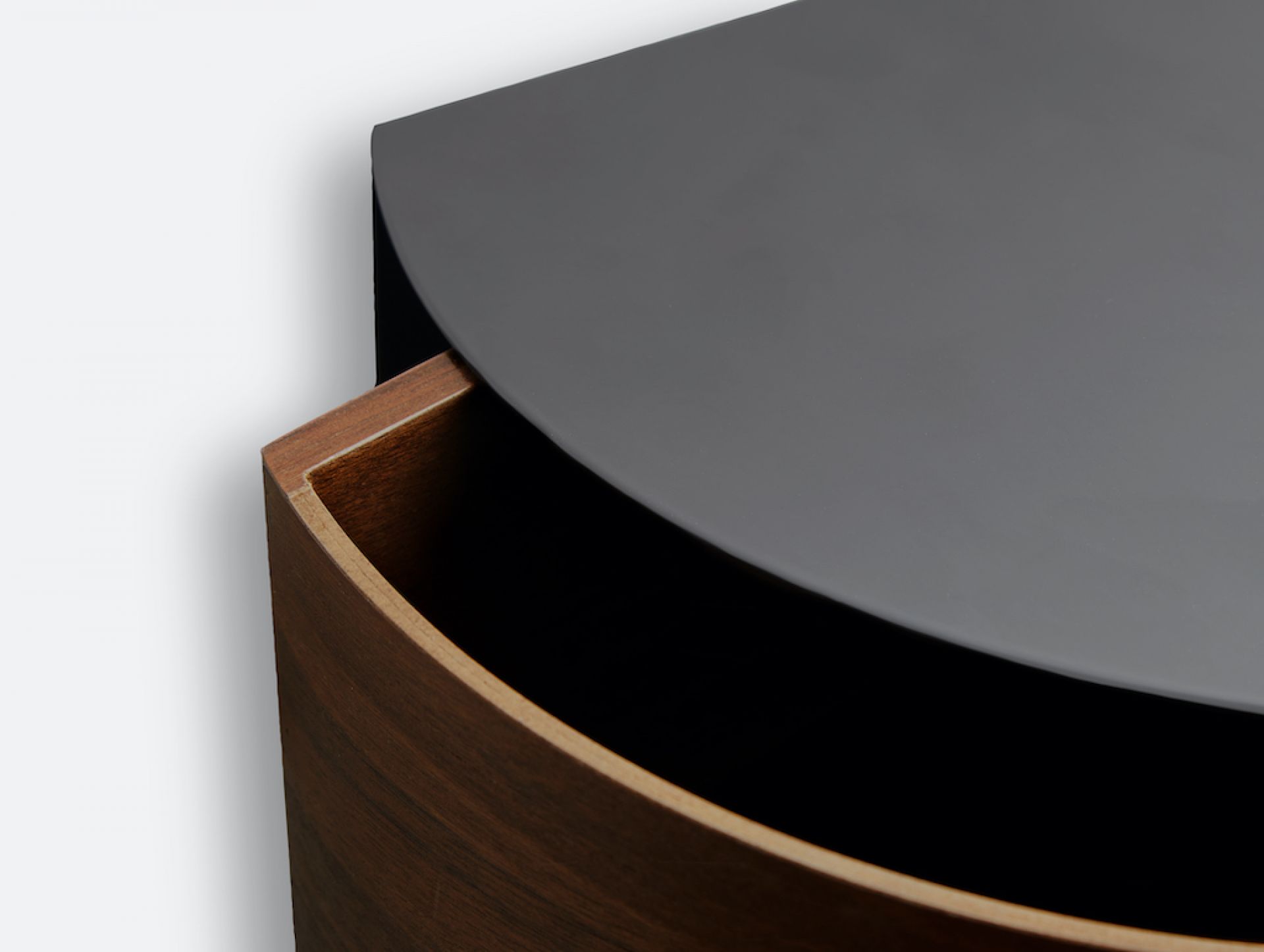 Wallie Wall Drawer Shelf Walnut Woud