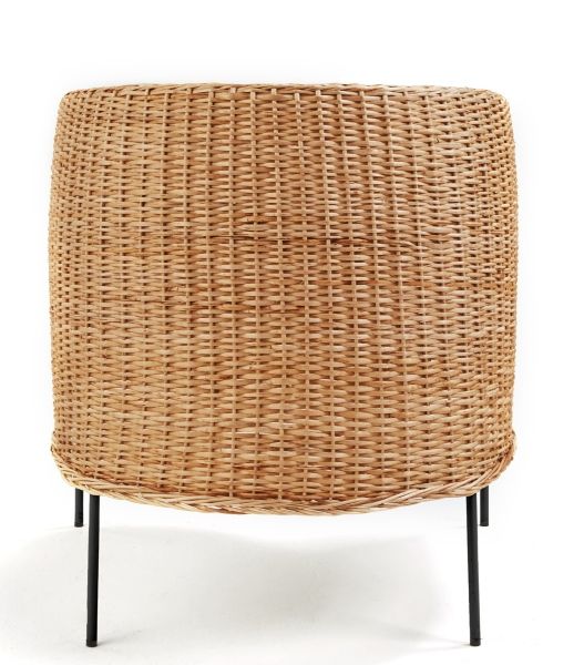 Caribe Natural Lounge Chair Lounge chair Outdoor ames Raw natural material / Black