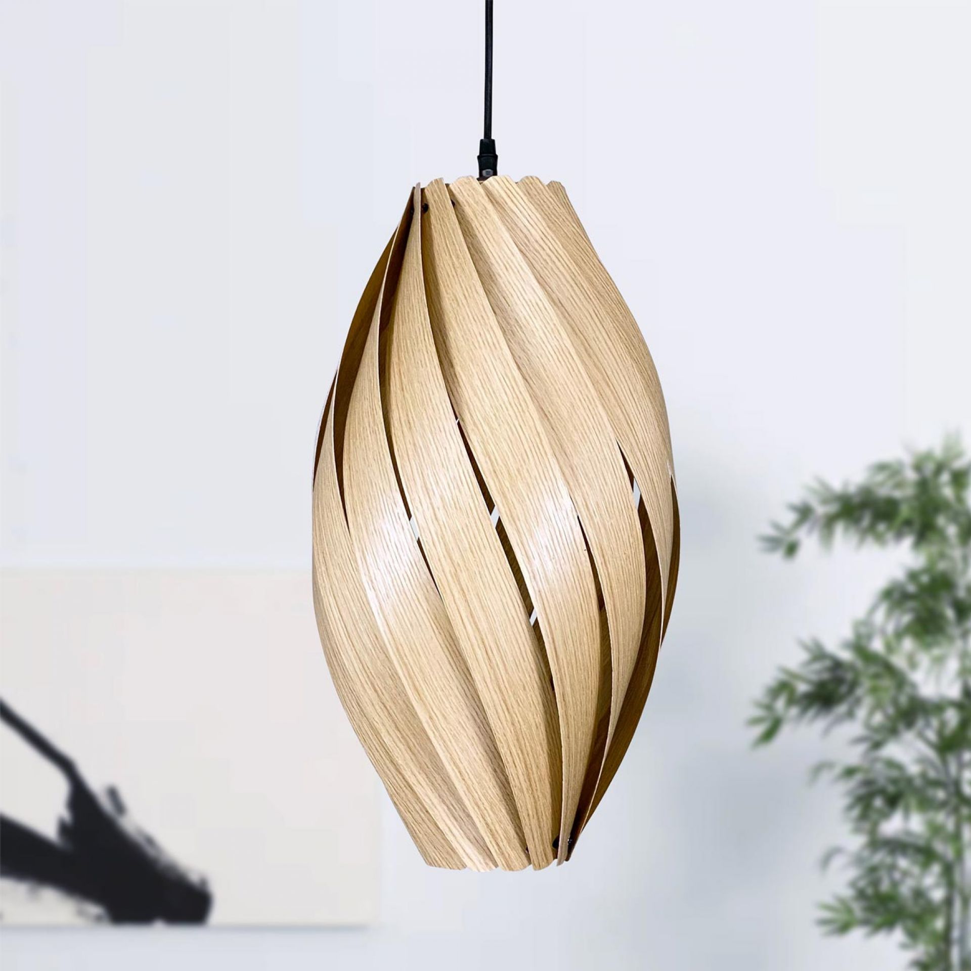 Ardére Pendant lamp elongated Oak Gofurnit