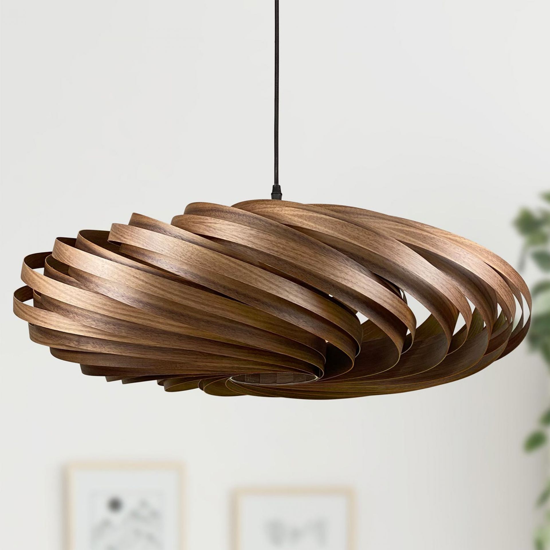 Veneria Pendant lamp Ø70 cm Walnut Gofurnit