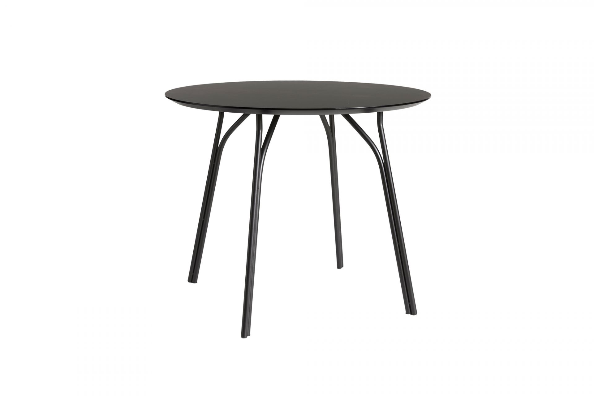 Tree Dining Table Ø90 Tabletop Beige Legs Black Woud