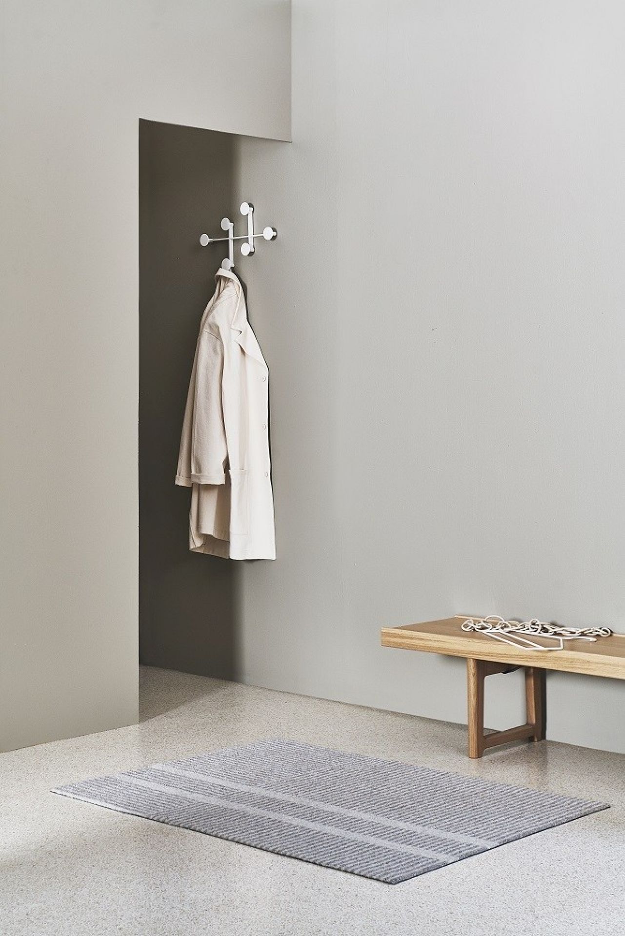 Løype Indoor / Outdoor doormat W 60 x D 85 cm / BREEZY BEIGE Heymat SINGLE PIECE