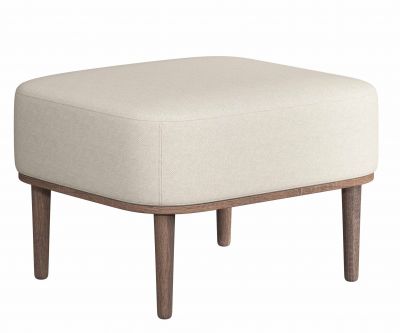 Serena Pouf Ottoman dark stained oak novoform Sweet Vanilla