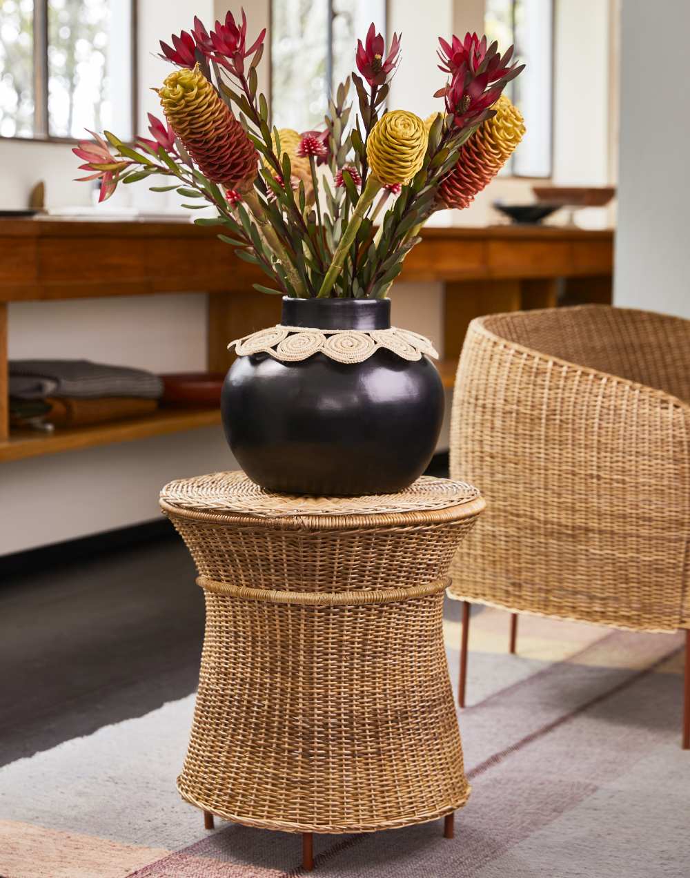 Caribe Natural Tall Side Table Outdoor ames