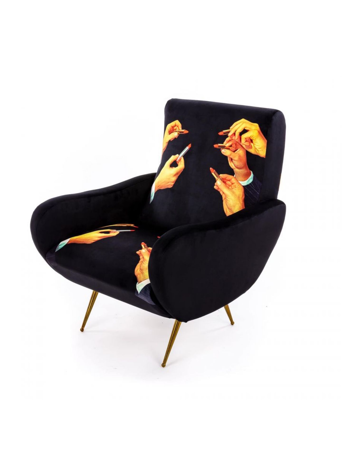 Toiletpaper armchair Lipsticks black Seletti Toiletpaper armchair Lipsticks black Seletti