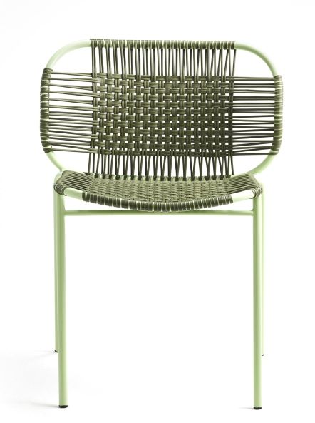 Cielo Stacking Chair Outdoor ames Olive green - Pastel green