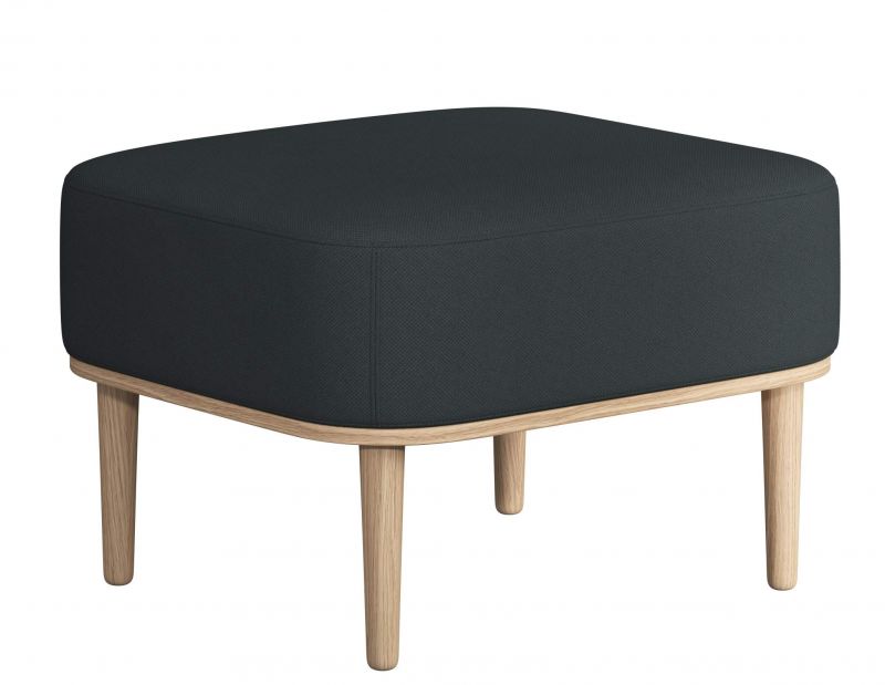 Serena Pouf Ottoman natural oak novoform Phantom grey