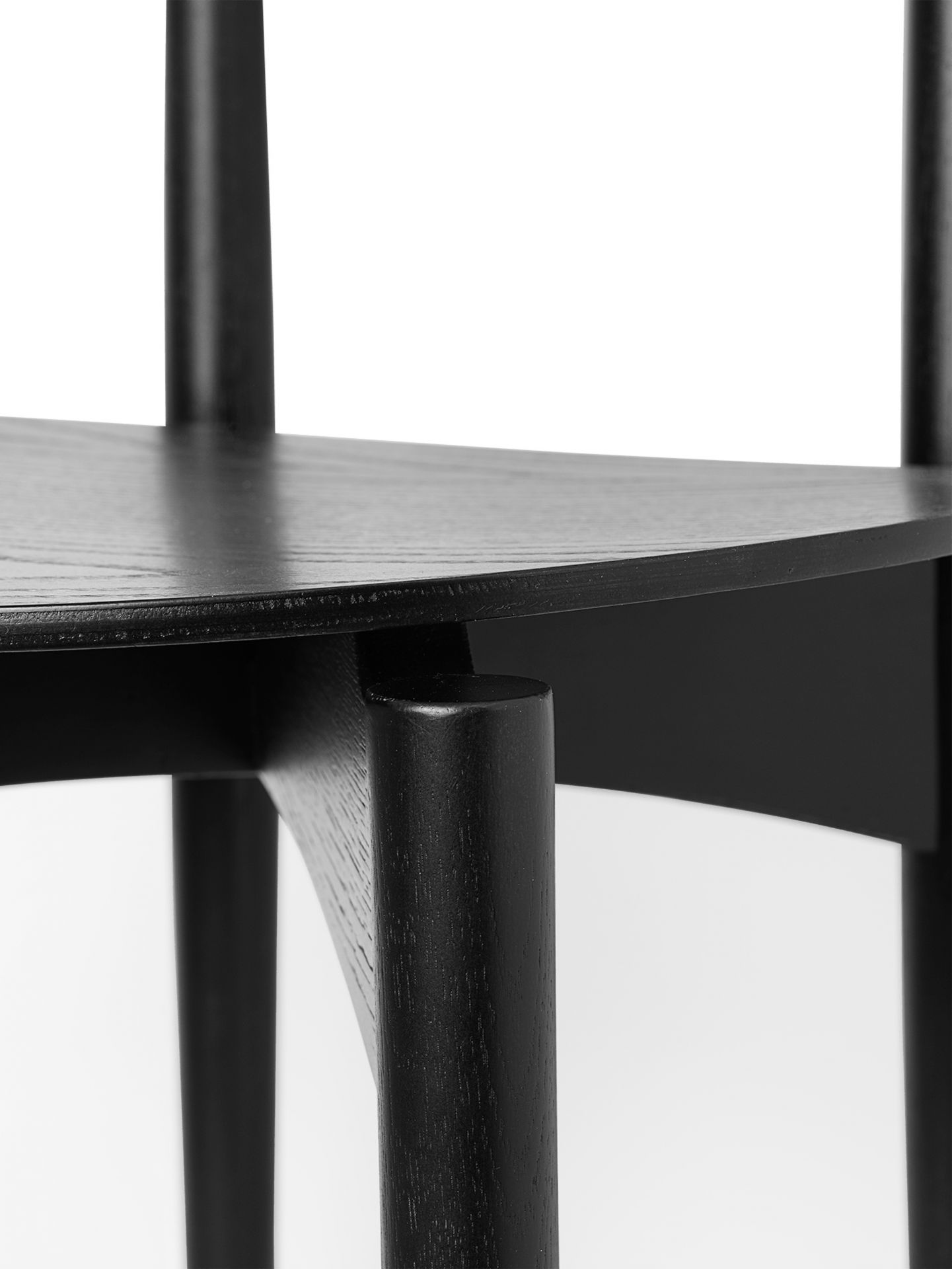Herman Dining Chair with Wooden Frame Black Ferm Living Herman Dining Chair with Wooden Frame Black Ferm Living