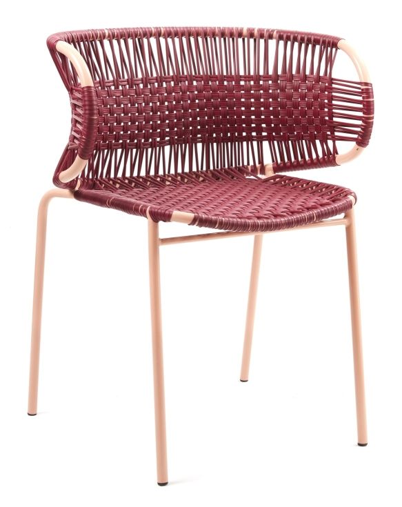 Cielo Stacking Armchair Stackable Armchair Outdoor ames Red - Pink sand